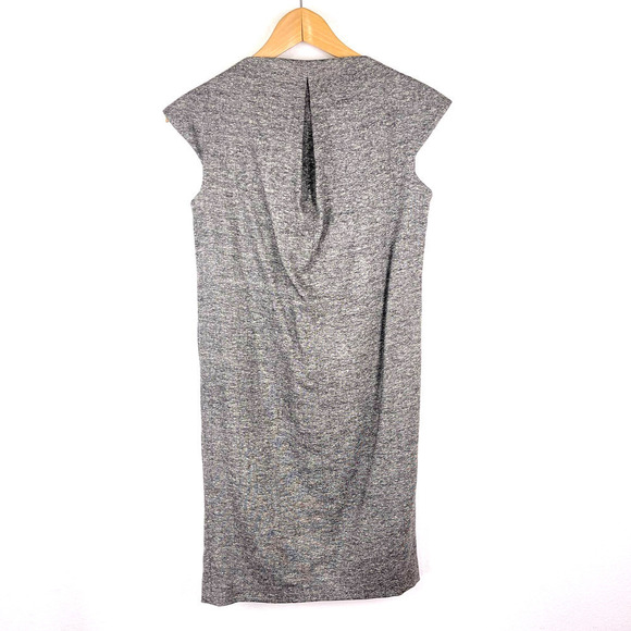 Robert Rodriguez Grey Sleeveless Wool Silk Tweed Sheath Dress Rosette Women's 0 - Picture 2 of 9